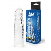 Прозрачная закрытая насадка на член - 15 см. - Sex Expert - в Ангарске купить с доставкой