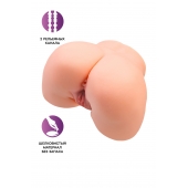 Телесный мастурбатор в форме попки с 2 любовными входами - No Name - в Ангарске купить с доставкой