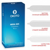 Презервативы OKOTO Mega Mix - 18 шт. - Sitabella - купить с доставкой в Ангарске