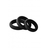 Набор из 3 черных эрекционных колец Smooth Silicone Cockring Pack - Dream Toys - в Ангарске купить с доставкой