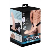Телесный полый страпон с вибрацией Erection Agents - 24,1 см. - NMC - купить с доставкой в Ангарске