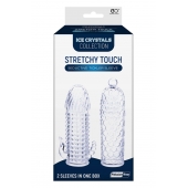 Набор из 2 прозрачных насадок на член Seductive Tickler Sleeves Set - NMC - в Ангарске купить с доставкой