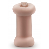 Телесный люминесцентный двусторонний мастурбатор Tasha - Blush Novelties - в Ангарске купить с доставкой