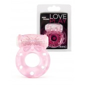 Розовое эрекционное виброкольцо с бабочкой - 1137 - в Ангарске купить с доставкой