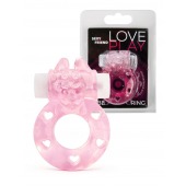 Розовое эрекционное виброкольцо в форме зайчика - 1137 - в Ангарске купить с доставкой