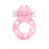 Розовое эрекционное виброкольцо в форме зайчика - 1137 - в Ангарске купить с доставкой