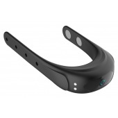 Черное эрекционное виброкольцо на ремешках - Boys of Toys - в Ангарске купить с доставкой