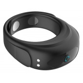 Черное эрекционное виброкольцо на ремешках - Boys of Toys - в Ангарске купить с доставкой