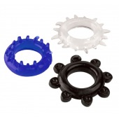 Набор из 3 эрекционных колец разного цвета и рельефа - Boys of Toys - в Ангарске купить с доставкой