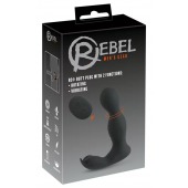 Черная анальная пробка с вибрацией, вращением и пультом ДУ RC Butt Plug with 2 Functions - Orion - в Ангарске купить с доставкой