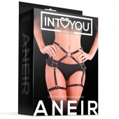 Черные стрепы на бёдра Aneir - Intoyou - купить с доставкой в Ангарске