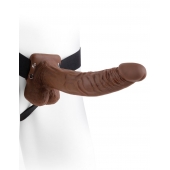 Полый мужской фаллопротез Hollow Strap-On with Balls - 24 см. - Pipedream - купить с доставкой в Ангарске