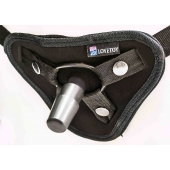 Страпон с 2 насадками и вибрацией UniStrap - 19 и 12 см. - LOVETOY (А-Полимер) - купить с доставкой в Ангарске