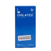 Классические презервативы Unilatex Natural Plain - 12 шт. + 3 шт. в подарок - Unilatex - купить с доставкой в Ангарске