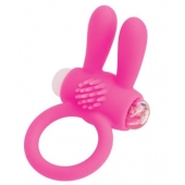 Розовое эрекционное виброкольцо A-toys с ушками - A-toys - в Ангарске купить с доставкой