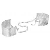 Серебристые наручники-браслеты Desir Metallique Handcuffs - Bijoux Indiscrets - купить с доставкой в Ангарске