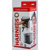 Насадка-фаллоимитатор на кожаных трусиках Harness Ultra Realistic 7  - 18 см. - LOVETOY (А-Полимер) - купить с доставкой в Ангарске