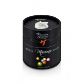 Массажная свеча с ароматом бубль-гума Bougie de Massage Gourmande Bubble Gum - 80 мл. - Plaisir Secret - купить с доставкой в Ангарске