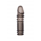 Дымчатая закрытая насадка ToyFa XLover с чешуйками и пупырышками - 13,5 см. - ToyFa - в Ангарске купить с доставкой