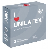 Презервативы с рёбрами Unilatex Ribbed - 3 шт. - Unilatex - купить с доставкой в Ангарске