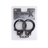 Чёрные наручники из листового металла BONDX METAL CUFFS BLACK - Dream Toys - купить с доставкой в Ангарске