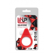 Красное эрекционное кольцо LIT-UP SILICONE STIMU RING 1 RED - Dream Toys - в Ангарске купить с доставкой