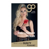 Пластиковая метелочка с красными пёрышками Small Feather Tickler - 32 см. - Blush Novelties - купить с доставкой в Ангарске