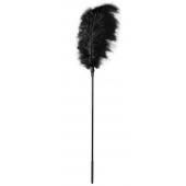 Стек с большим чёрным пером Large Feather Tickler - 65 см. - Blush Novelties - купить с доставкой в Ангарске