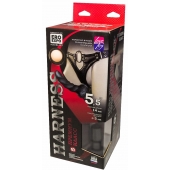 Пояс харнесс премиум класса WOMAN SIMPLEX(S) с 3 черными насадками - LOVETOY (А-Полимер) - купить с доставкой в Ангарске