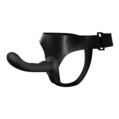 Страпон с изогнутой головкой Ultra Harness Curvy Dildo - 15,8 см. - Baile - купить с доставкой в Ангарске