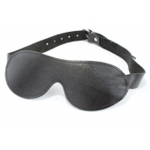 Маска на глаза из гладкой кожи - БДСМ Арсенал - купить с доставкой в Ангарске