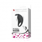 Чёрное эрекционное кольцо с вибрацией Rabbit Vibrator - Baile - в Ангарске купить с доставкой