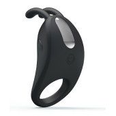 Чёрное эрекционное кольцо с вибрацией Rabbit Vibrator - Baile - в Ангарске купить с доставкой