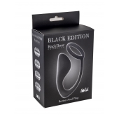 Чёрное эрекционное кольцо с анальной пробкой Button Anal Plug - Lola Games - в Ангарске купить с доставкой
