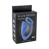 Синее эрекционное кольцо с анальной пробкой Button Anal Plug - Lola Games - в Ангарске купить с доставкой