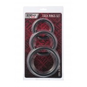 Набор из 3 чёрных эрекционных колец - ToyFa - в Ангарске купить с доставкой