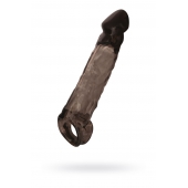 Чёрная насадка на пенис Tс подхватом - 19,5 см. - ToyFa - в Ангарске купить с доставкой