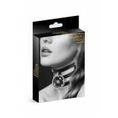 Чёрный тройной чокер с большим кольцом - Bijoux Pour Toi - купить с доставкой в Ангарске
