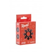 Чёрное эрекционное кольцо Rings Bubbles - Lola Games - в Ангарске купить с доставкой