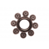 Чёрное эрекционное кольцо Rings Bubbles - Lola Games - в Ангарске купить с доставкой