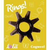 Чёрное эрекционное кольцо Rings Cogweel - Lola Games - в Ангарске купить с доставкой