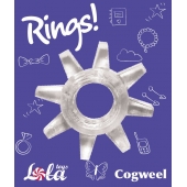 Прозрачное эрекционное кольцо Rings Cogweel - Lola Games - в Ангарске купить с доставкой