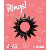 Чёрное эрекционное кольцо Rings Cristal - Lola Games - в Ангарске купить с доставкой