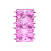 Розовая насадка на пенис Rings Armour - Lola Games - в Ангарске купить с доставкой