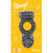Чёрное эрекционное кольцо Rings Ringer - Lola Games - в Ангарске купить с доставкой