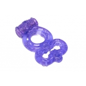 Фиолетовое эрекционное кольцо Rings Treadle с подхватом - Lola Games - в Ангарске купить с доставкой