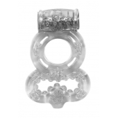 Прозрачное эрекционное кольцо Rings Treadle с подхватом - Lola Games - в Ангарске купить с доставкой