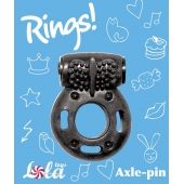 Черное эрекционное кольцо с вибрацией Rings Axle-pin - Lola Games - в Ангарске купить с доставкой