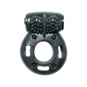 Черное эрекционное кольцо с вибрацией Rings Axle-pin - Lola Games - в Ангарске купить с доставкой