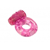 Розовое эрекционное кольцо с вибрацией Rings Axle-pin - Lola Games - в Ангарске купить с доставкой